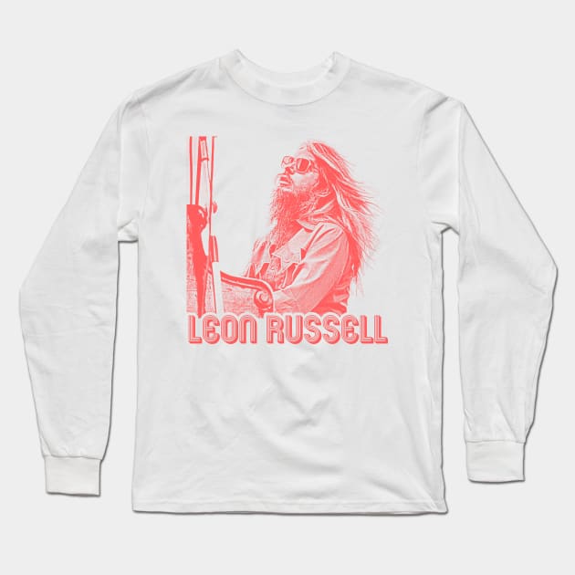 Leon Russell Retro Song For You FanArt Tribute Long Sleeve T-Shirt by darklordpug